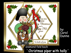 DFB Christmas piper with holly