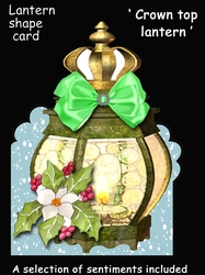 Crown top lantern card