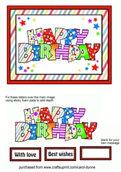Birthday letters (red)