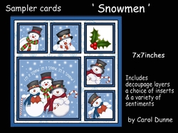 Sampler Snowmen card