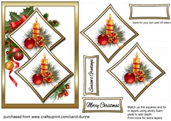 Two squares Festive Candles