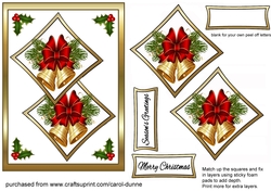Two squares Bells & holly