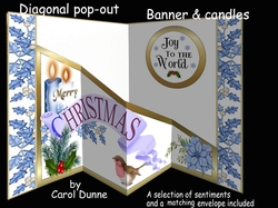 Diagonal pop-out Banner & candles