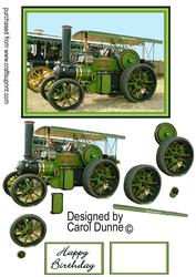 Traction Engine Decoupage