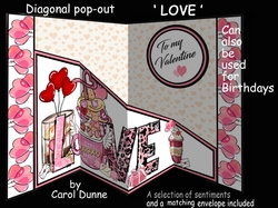 Diagonal pop-out LOVE
