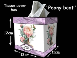 Tissue box cover Peony boot