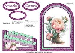 Cutaway Boot with peonies