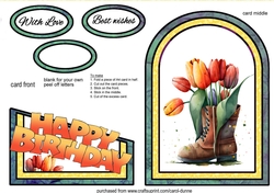 Cutaway Boot with tulips