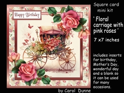 SC Floral carriage with pink roses