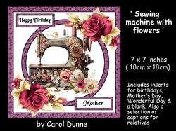 Sewing machine with flowers mini kit