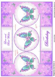 Butterflies and Lace Folded Pop-up