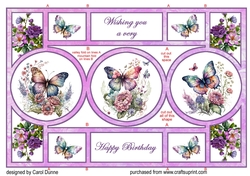 Circle shutter watercolour butterflies