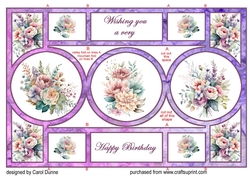 Circle shutter Pastel flowers