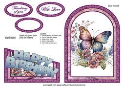Cutaway Pretty Butterfly