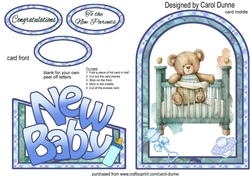 Cutaway Bear in a cot (Boy)