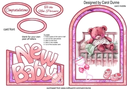 Cutaway Bear in a cot (Girl)