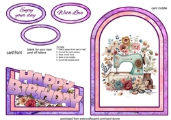 Cutaway Floral sewing maching