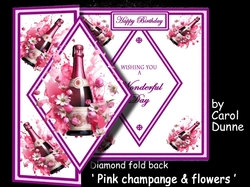 DFB Pink champagne and flowers