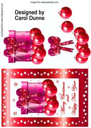 Christmas Present Decoupage Red