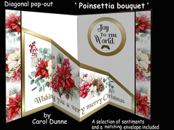 Diagonal pop-out Poinsettia bouquet