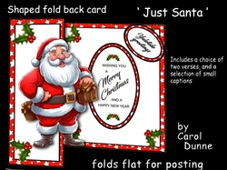 Fold back shaped Just Santa