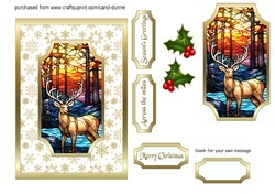 QC Stained glass reindeer