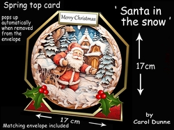 Octagon spring top Santa in the snow