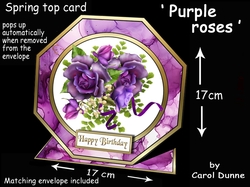 Octagon spring top Purple roses