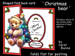 FB Shaped Christmas bear