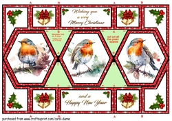 Hexagon trifold shutter Robins