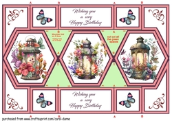Hexagon shuttter flower lanterns