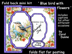 FB Blue bird with flowers