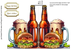 Beer shaped card
