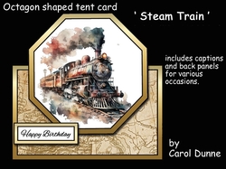 Tent card Steam Train
