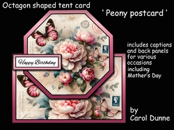 Octagon tent Peony Postcard