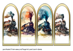 Steam trains bookmarks
