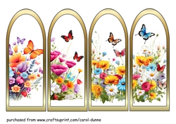 Flowers & butterflies bookmarks