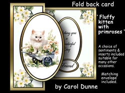 FBG Fluffy kitten with primroses