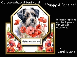 Octagon tent Puppy & poppies