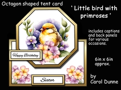 Octagon tent Little bird with primroses