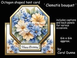 Octagon tent Clematis bouquet