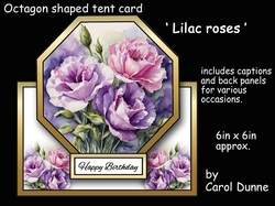 Octagon tent Lilac roses