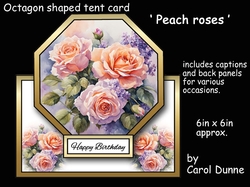 Octagon tent Peach roses