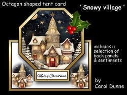Octagon tent Snowy village