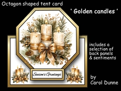 Octagon tent Golden candles