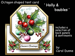 Christmas tent Holly & baubles
