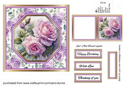 Octagon design Lilac roses