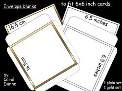 Envelope blanks for 6x6inch cards