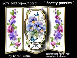 Gate fold pop-out Pretty pansies
