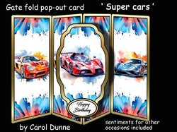 Gate fold pop-out Super cars